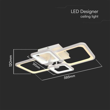 LED Hämardatav pinnale kinnitatav lühter LED/70W/230V 3000-6500K + kaugjuhtimispult