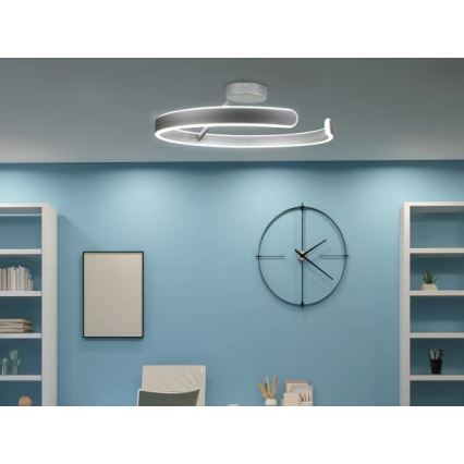 LED Hämardatav pinnale kinnitatav lühter LED/72W/230V 3000-6500K matt kroom + kaugjuhtimispult