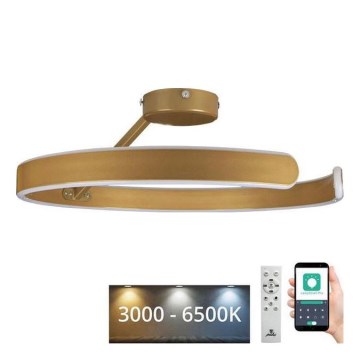 LED Hämardatav pinnale kinnitatav lühter LED/72W/230V 3000-6500K kuldne + kaugjuhtimispult