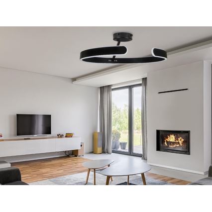 LED Hämardatav pinnale kinnitatav lühter LED/72W/230V 3000-6500K must + kaugjuhtimispult