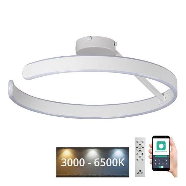 LED Hämardatav pinnale kinnitatav lühter LED/72W/230V 3000-6500K valge + kaugjuhtimispult
