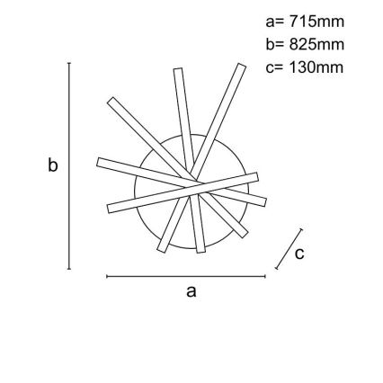 LED Hämardatav pinnale kinnitatav lühter LED/75W/230V 3000-6500K + kaugjuhtimispult