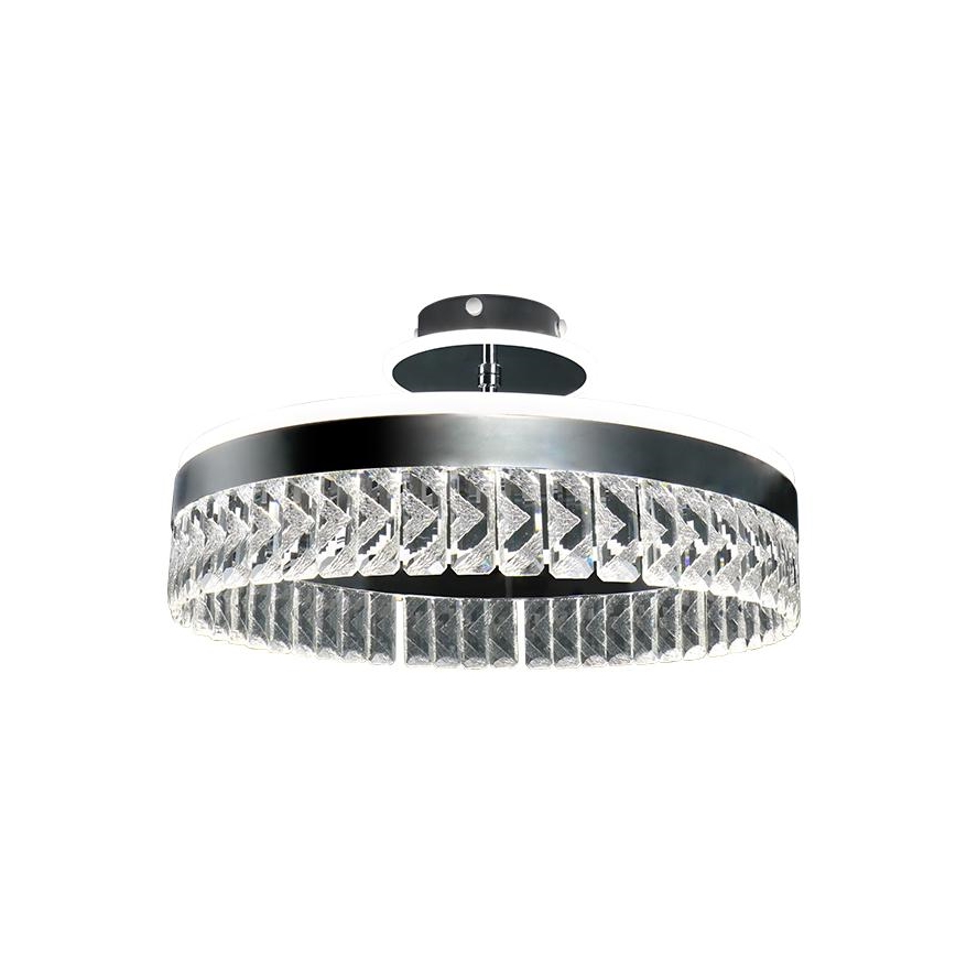 LED Hämardatav pinnale paigaldatav kristall-lühter LED/75W/230V 3000-6500K matt kroom + kaugjuhtimispult