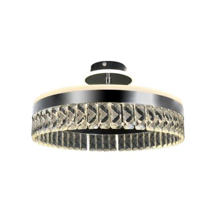 LED Hämardatav pinnale paigaldatav kristall-lühter LED/75W/230V 3000-6500K matt kroom + kaugjuhtimispult