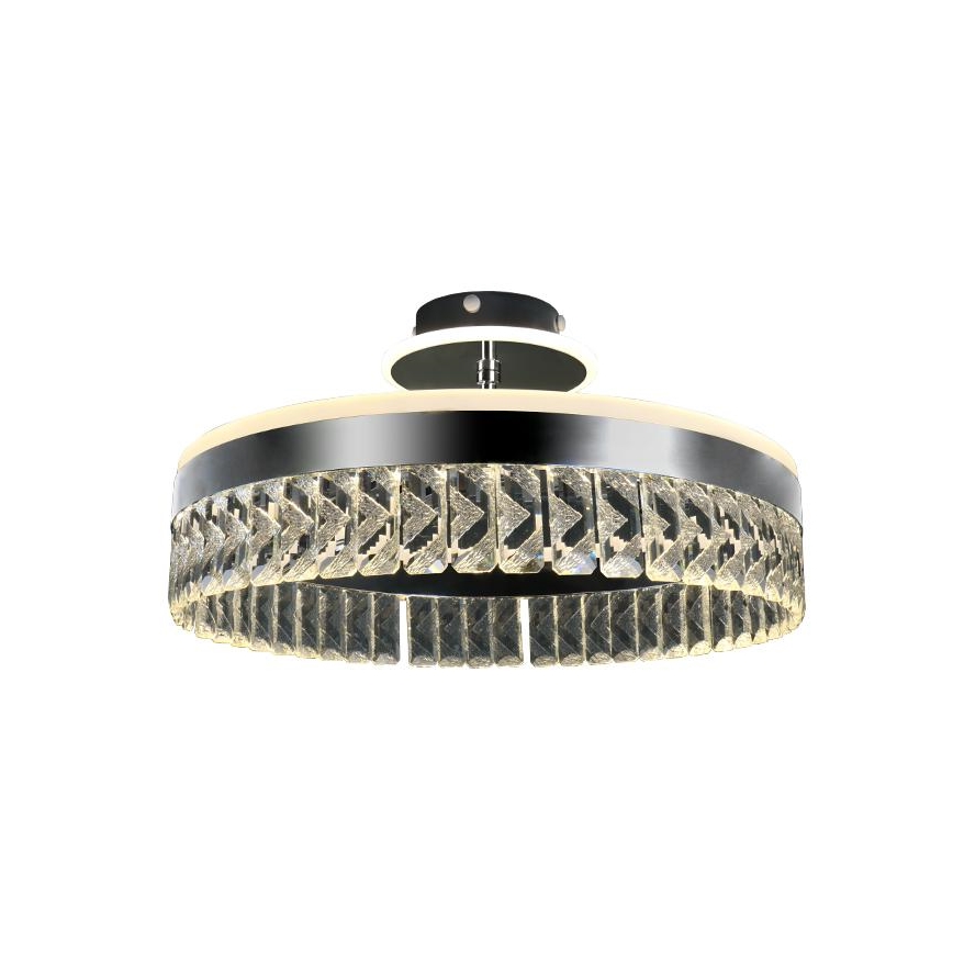 LED Hämardatav pinnale paigaldatav kristall-lühter LED/75W/230V 3000-6500K matt kroom + kaugjuhtimispult