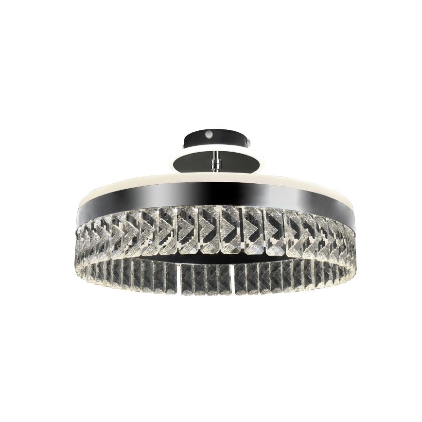 LED Hämardatav pinnale paigaldatav kristall-lühter LED/75W/230V 3000-6500K matt kroom + kaugjuhtimispult