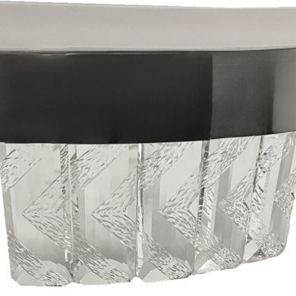 LED Hämardatav pinnale paigaldatav kristall-lühter LED/75W/230V 3000-6500K matt kroom + kaugjuhtimispult