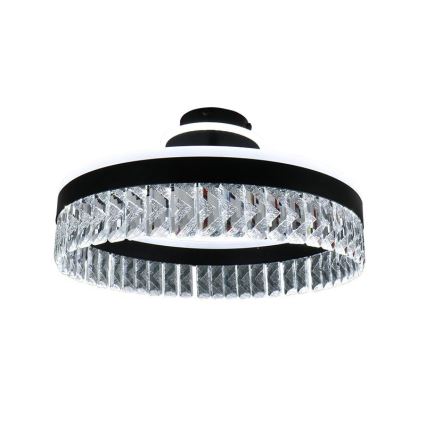 LED Hämardatav kristall pinnale kinnitatav lühter LED/75W/230V 3000-6500K must + kaugjuhtimispult