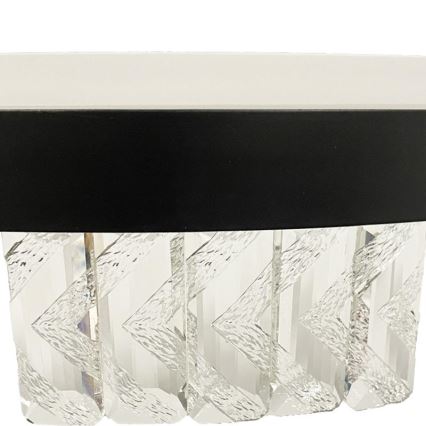 LED Hämardatav kristall pinnale kinnitatav lühter LED/75W/230V 3000-6500K must + kaugjuhtimispult