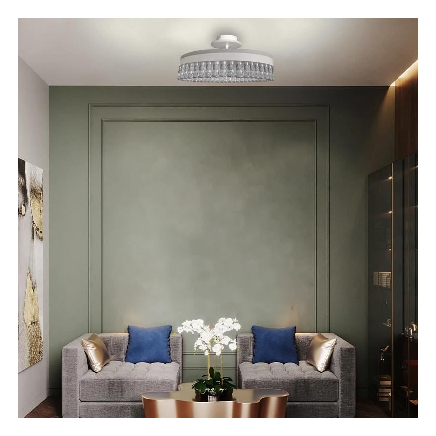 LED Hämardatav kristall pinnale kinnitatav lühter LED/75W/230V 3000-6500K valge + kaugjuhtimispult