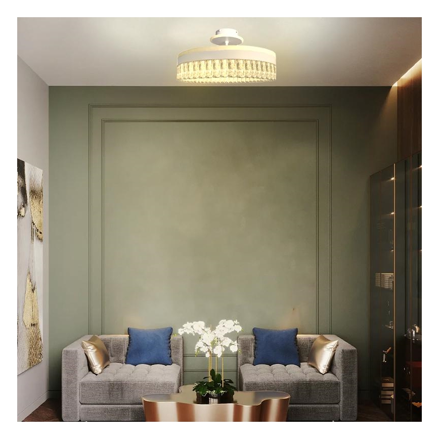 LED Hämardatav kristall pinnale kinnitatav lühter LED/75W/230V 3000-6500K valge + kaugjuhtimispult