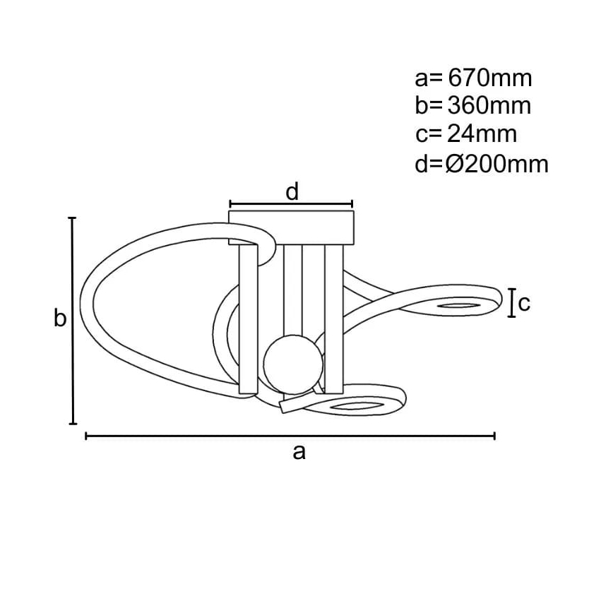 LED Hämardatav pinnale kinnitatav lühter LED/80W/230V 3000-6500K + kaugjuhtimispult