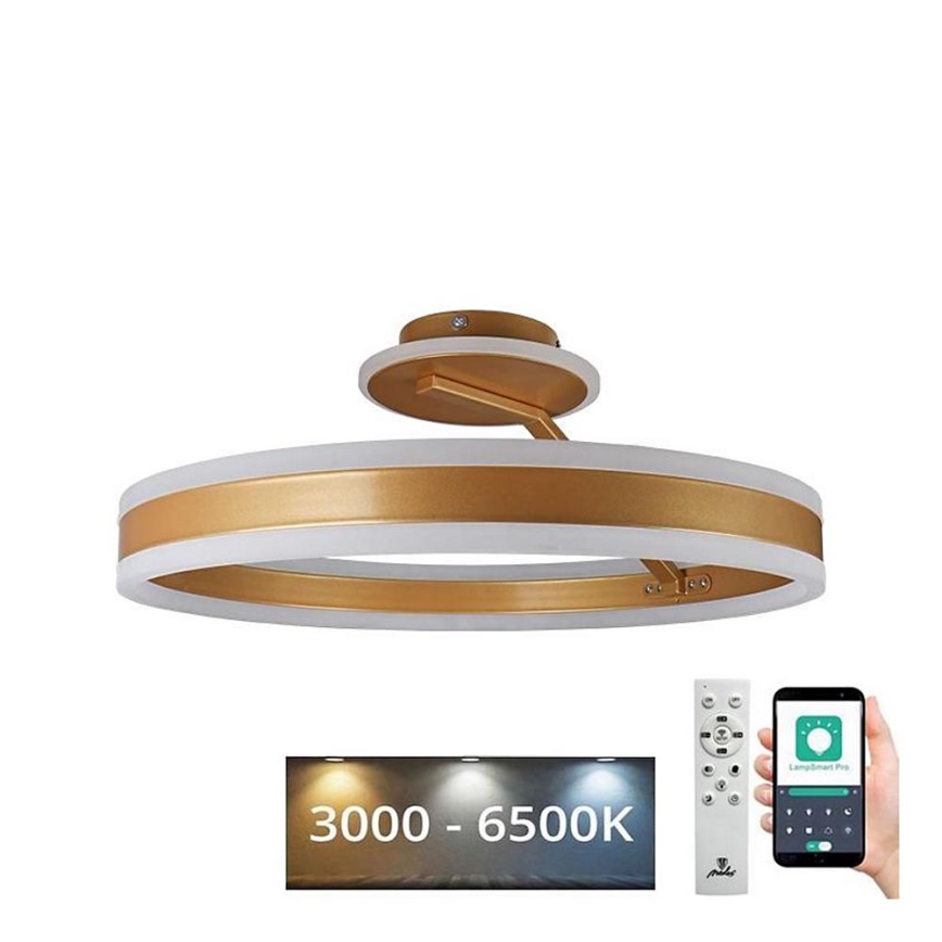 LED Hämardatav pinnale kinnitatav lühter LED/86W/230V 3000-6500K kuldne + kaugjuhtimispult