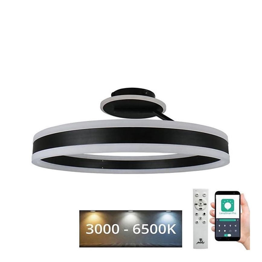 LED Hämardatav pinnale kinnitatav lühter LED/86W/230V 3000-6500K must + kaugjuhtimispult