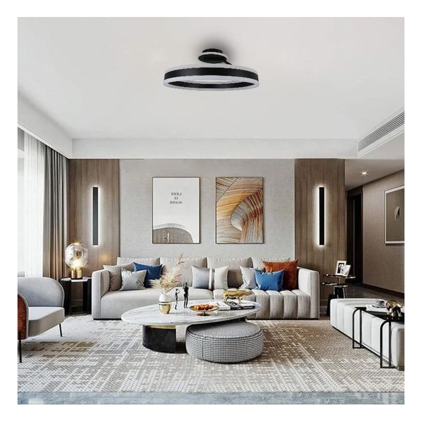 LED Hämardatav pinnale kinnitatav lühter LED/86W/230V 3000-6500K must + kaugjuhtimispult