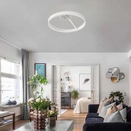 LED Hämardatav pinnale kinnitatav lühter LED/86W/230V 3000-6500K valge + kaugjuhtimispult