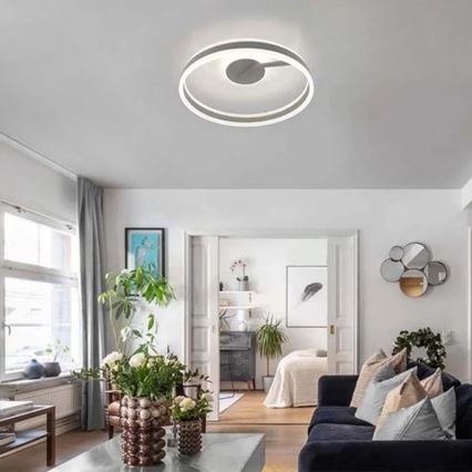 LED Hämardatav pinnale kinnitatav lühter LED/86W/230V 3000-6500K valge + kaugjuhtimispult