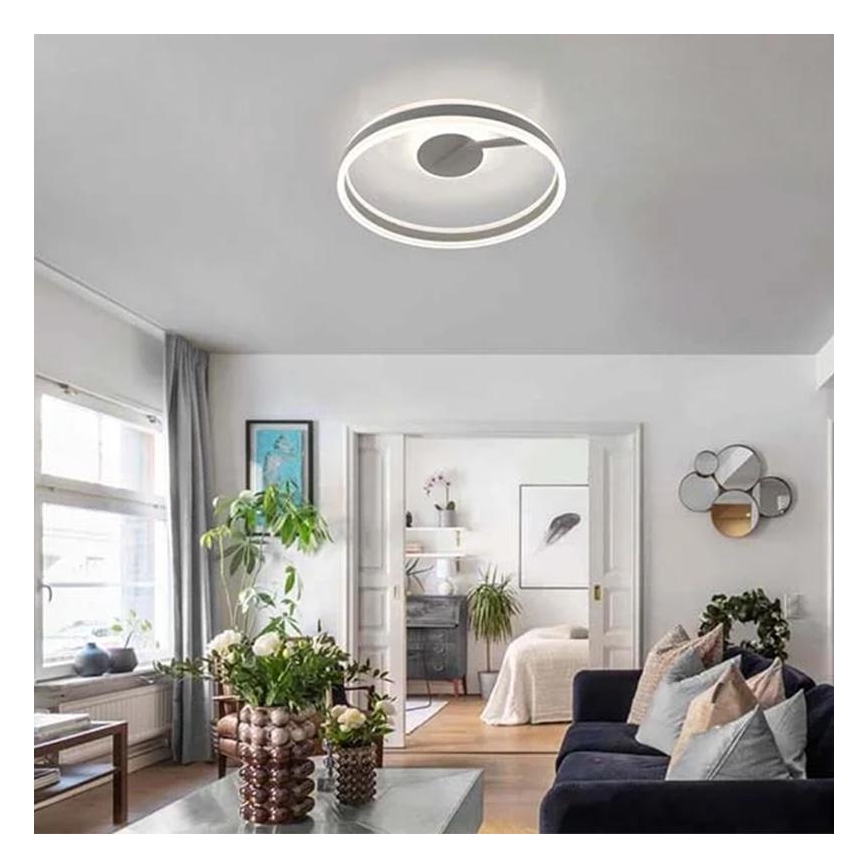 LED Hämardatav pinnale kinnitatav lühter LED/86W/230V 3000-6500K valge + kaugjuhtimispult