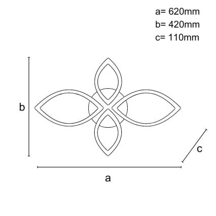 LED Hämardatav pinnale kinnitatav lühter LED/95W/230V 3000-6500K + kaugjuhtimispult