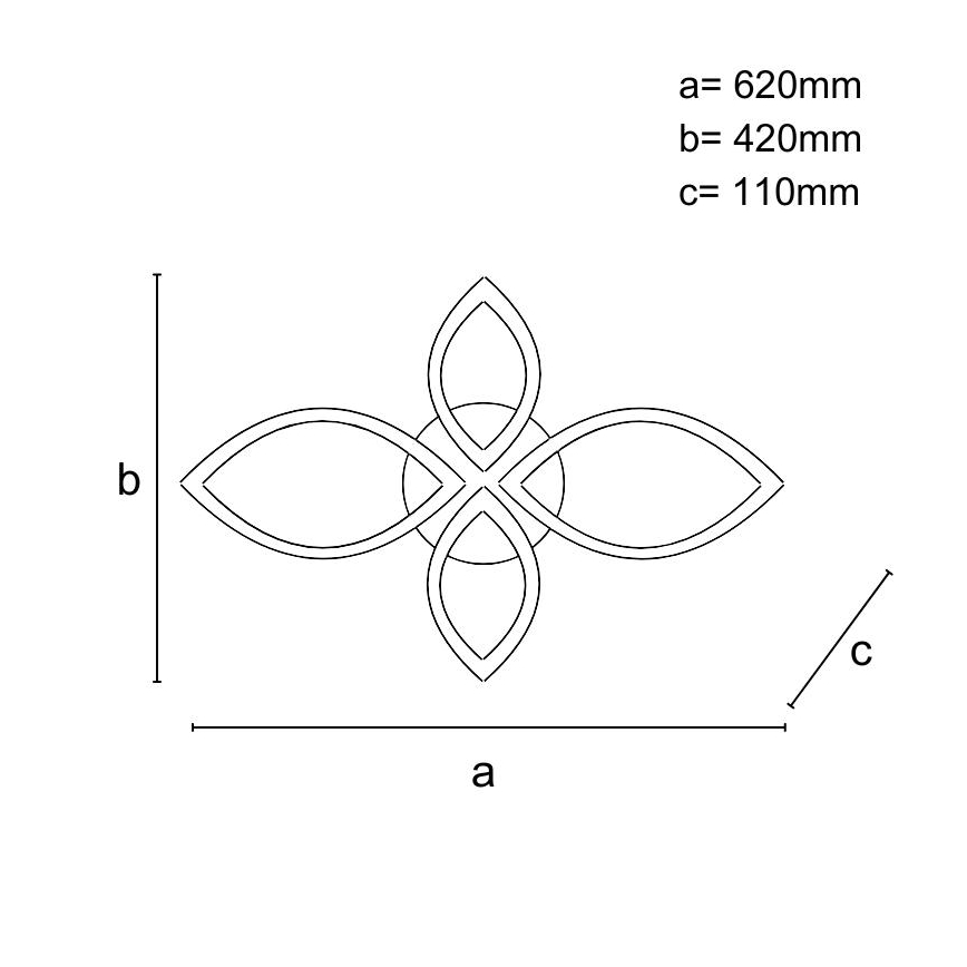 LED Hämardatav pinnale kinnitatav lühter LED/95W/230V 3000-6500K + kaugjuhtimispult