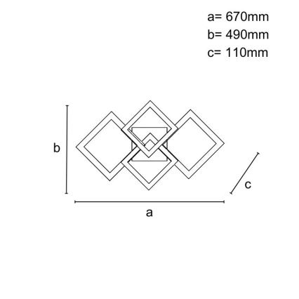 LED Hämardatav pinnale kinnitatav lühter LED/95W/230V 3000-6500K + kaugjuhtimispult