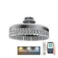 LED Hämardatav pinnale paigaldatav kristall-lühter LED/75W/230V 3000-6500K matt kroom + kaugjuhtimispult
