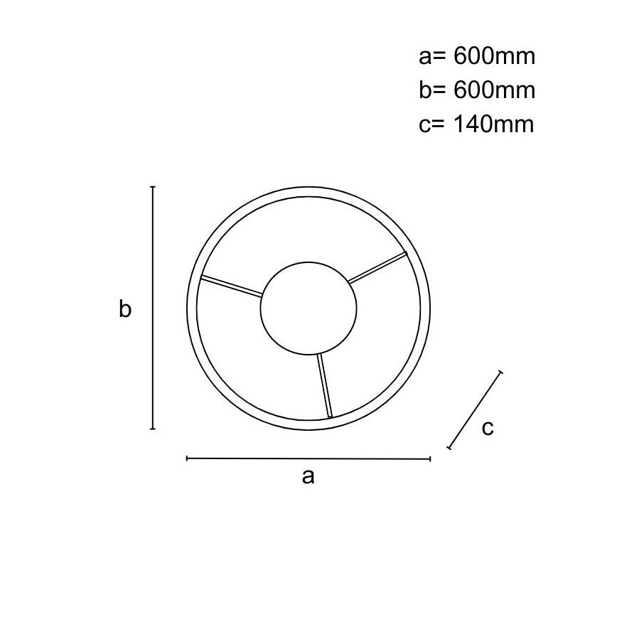 LED-hämardatav pinnale paigaldatav lühter LED/55W/230V 3000-6500K + kaugjuhtimispult
