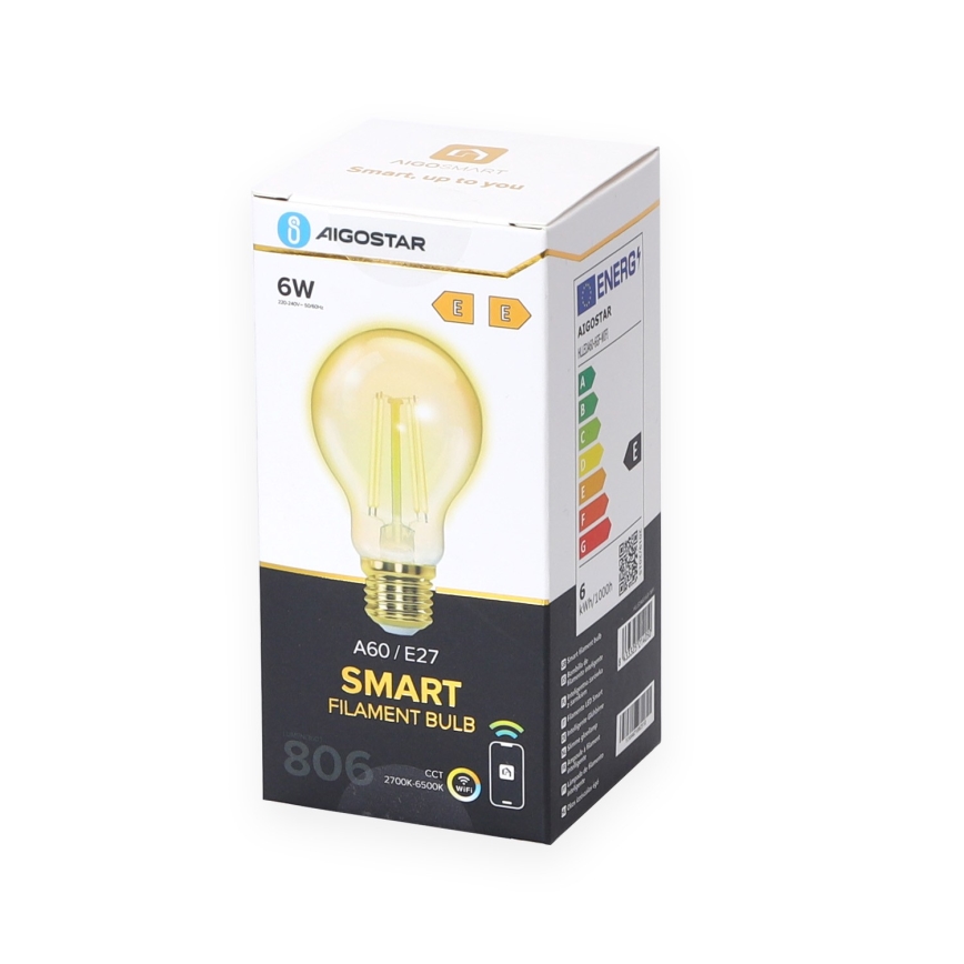 LED Hämardatav pirn A60 E27/6W/230V 2700-6500K Wi-Fi - Aigostar