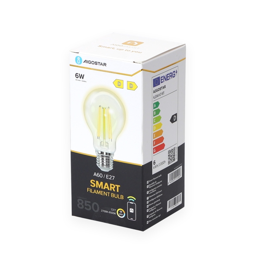 LED Hämardatav pirn A60 E27/6W/230V 2700-6500K Wi-Fi - Aigostar