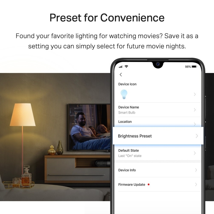 LED-hämardatav pirn A60 E27/8,7W/230V 2700K Wi-Fi - TP-Link