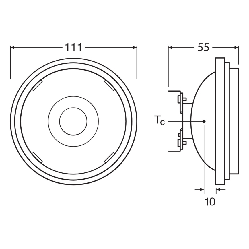 LED hämardatav pirn AR111 G53/13,5W/12V 2700K 24° CRI 97 - Ledvance