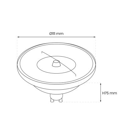 LED Hämardatav pirn AR111 GU10/10,5W/230V 3000K