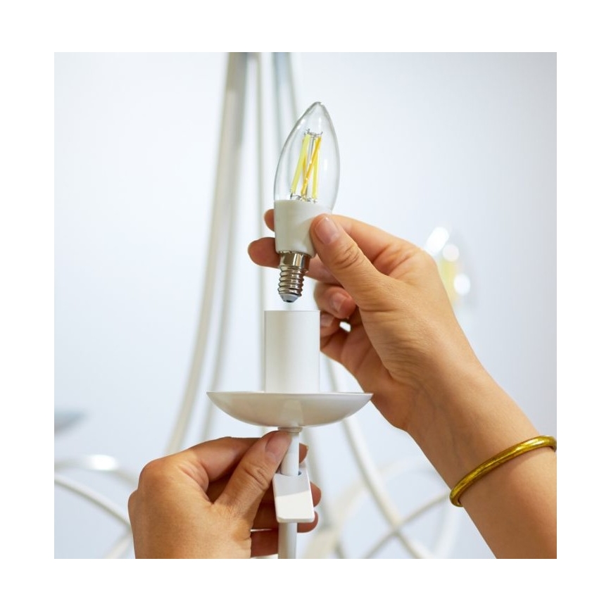 LED Hämardatav pirn FILAMENT C35 E14/4,9W/230V 2700-6500K CRI 90 Wi-Fi - WiZ