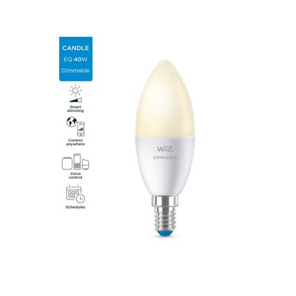 LED Hämardatav pirn C37 E14/4,9W/230V 2700K CRI 90 Wi-Fi - WiZ