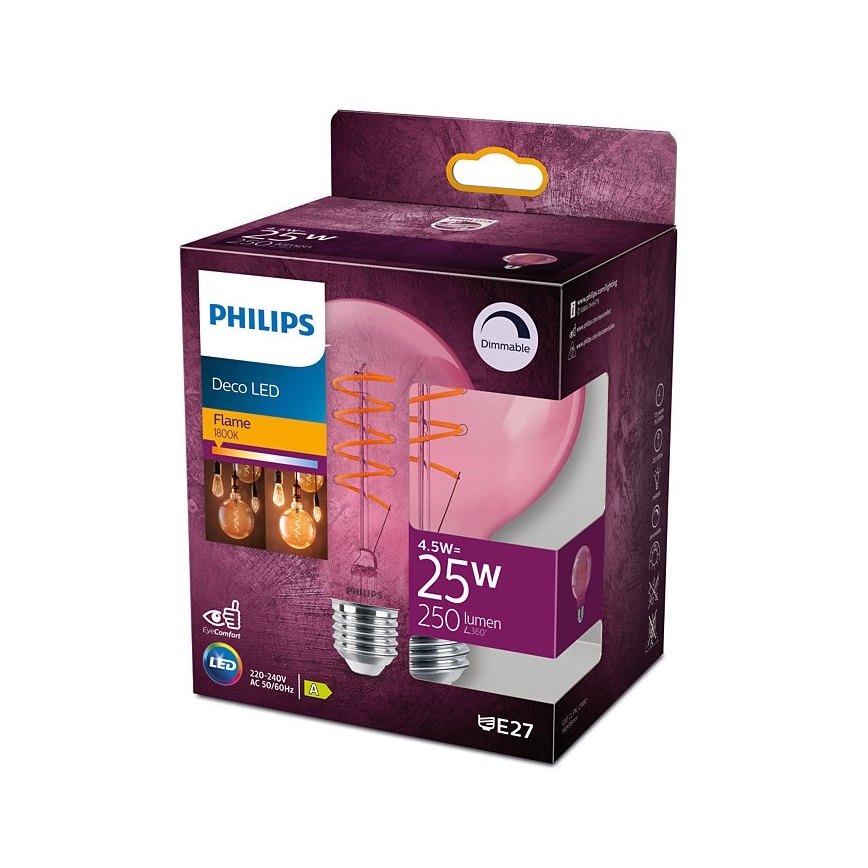 LED Hämardatav pirn DECO Philips G93 E27/4,5W/230V 1800K
