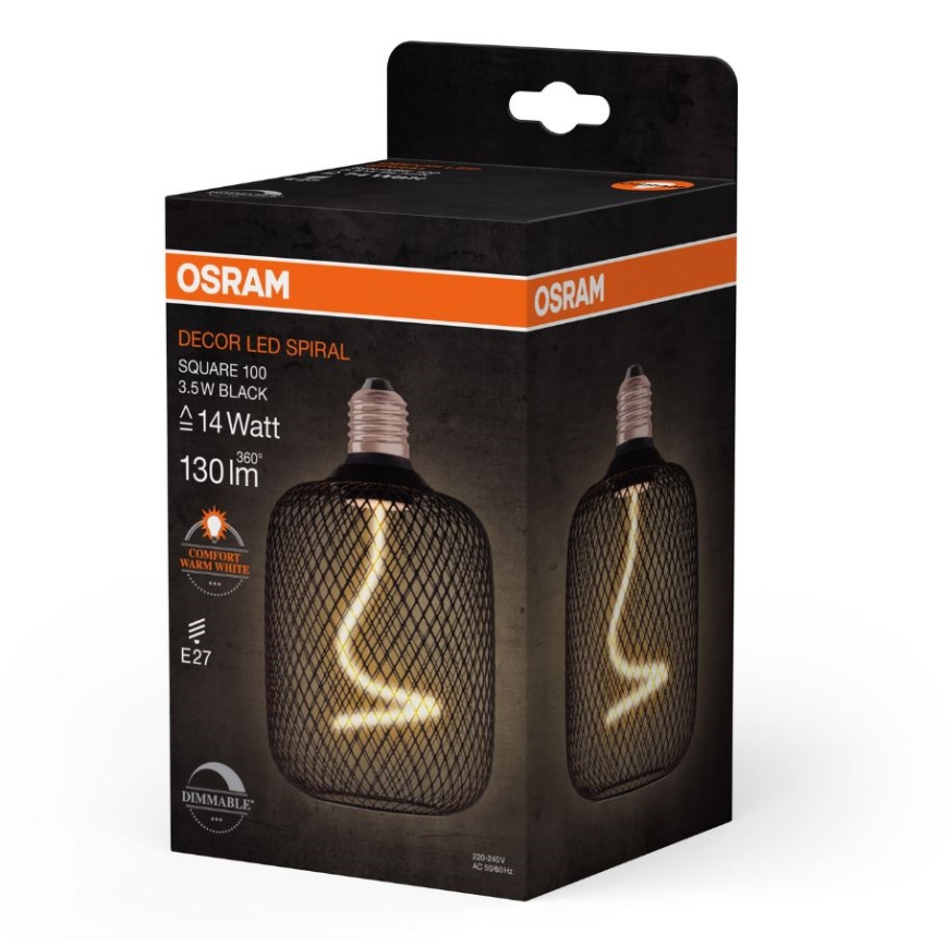 LED Hämardatav pirn DECOR FILAMENT E27/3,5W/230V 1800K must - Osram