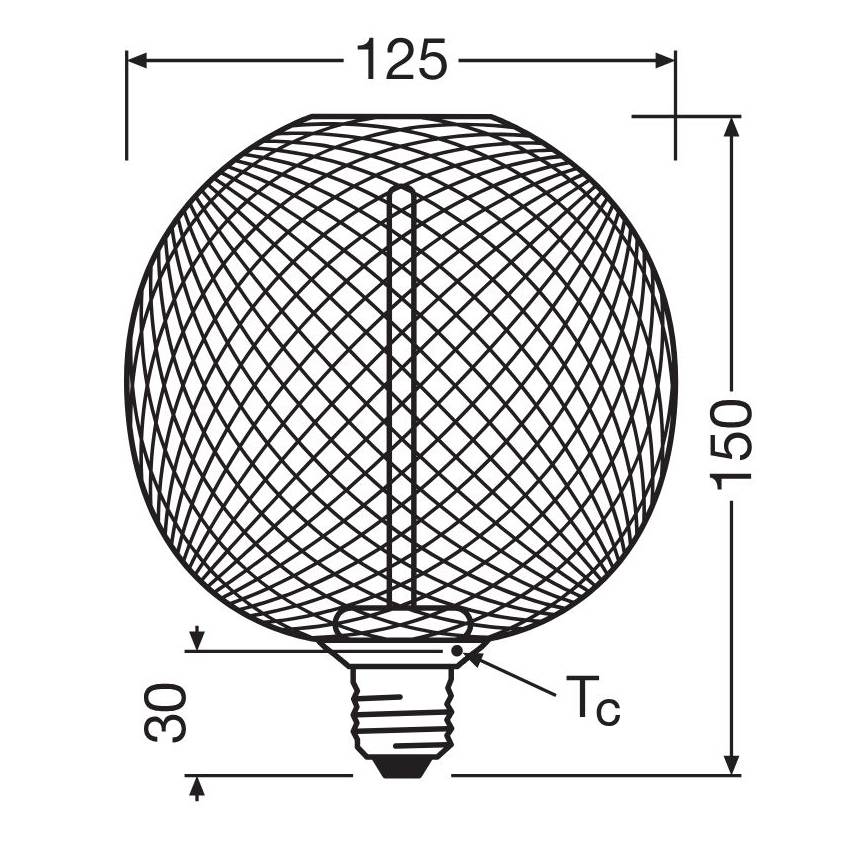 LED Hämardatav pirn DECOR  FILAMENT G125 E27/3,5W/230V 1800K kuldne - Osram