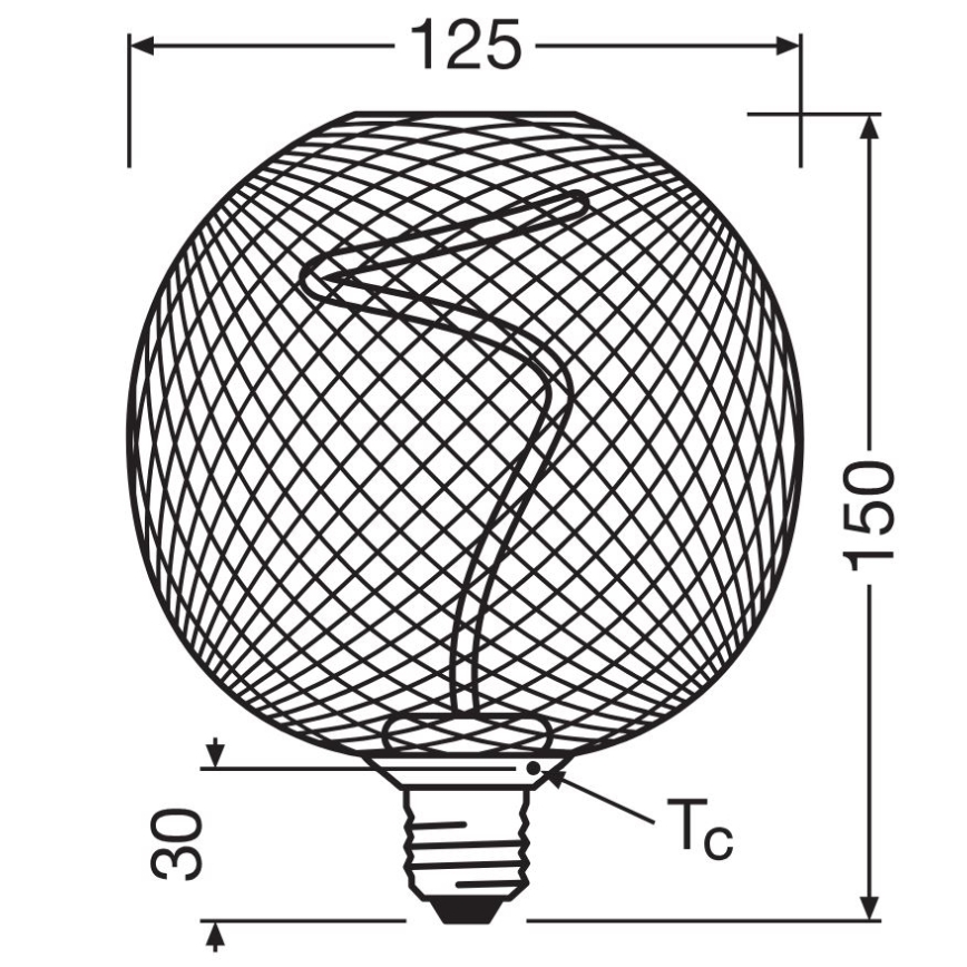 LED Hämardatav pirn DECOR FILAMENT G125 E27/3,5W/230V 1800K kuldne - Osram