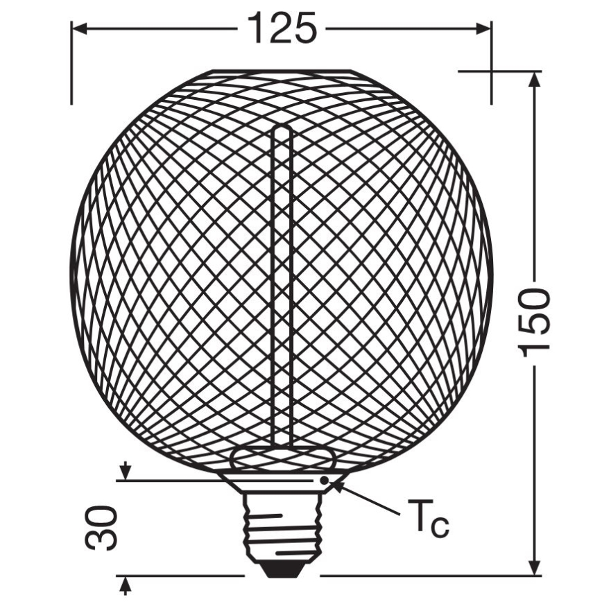LED Hämardatav pirn DECOR  FILAMENT G125 E27/3,5W/230V 1800K must - Osram
