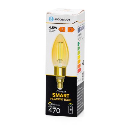 LED Hämardatav pirn FILAMENT C35 E14/4,5W/230V 2700-6500K Wi-Fi - Aigostar