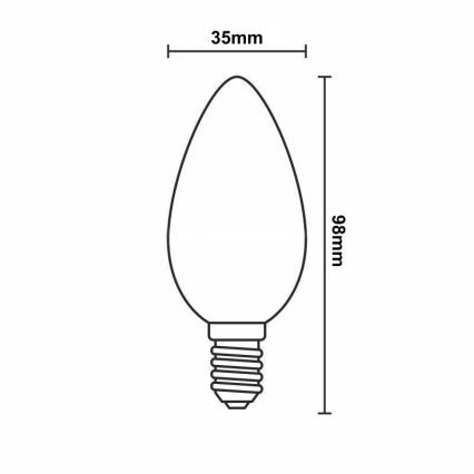 LED Hämardatav pirn FILAMENT C35 E14/6W/230V 3000K