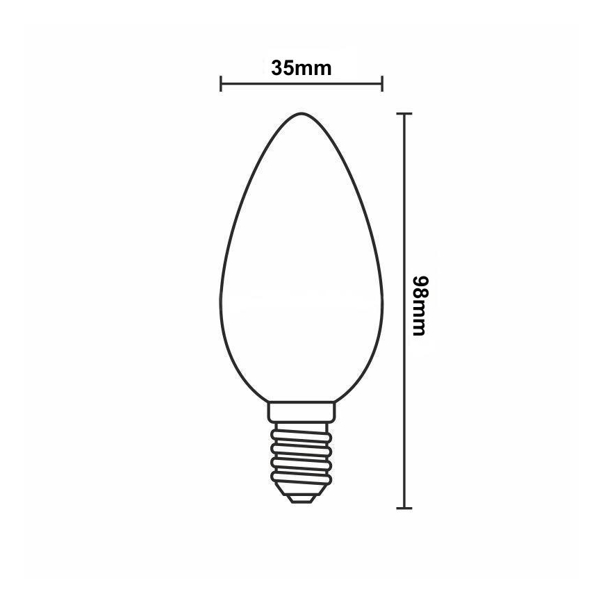 LED Hämardatav pirn FILAMENT C35 E14/6W/230V 4000K