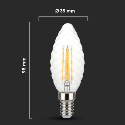 LED Hämardatav pirn FILAMENT E14/4W/230V 3000K