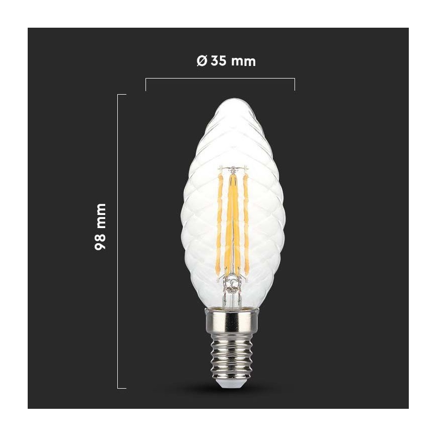 LED Hämardatav pirn FILAMENT E14/4W/230V 3000K