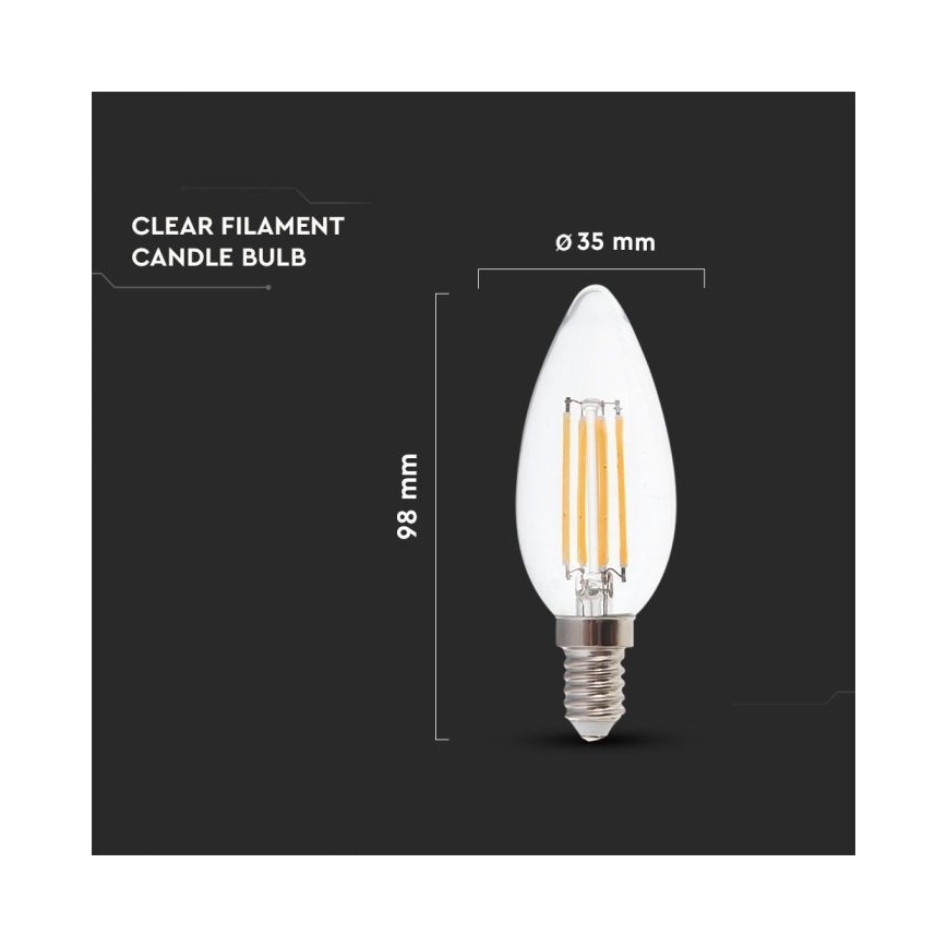 LED Hämardatav pirn FILAMENT E14/4W/230V 3000K