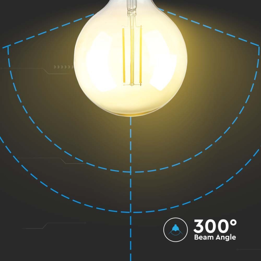LED Hämardatav pirn FILAMENT G125 E27/8W/230V 2200K
