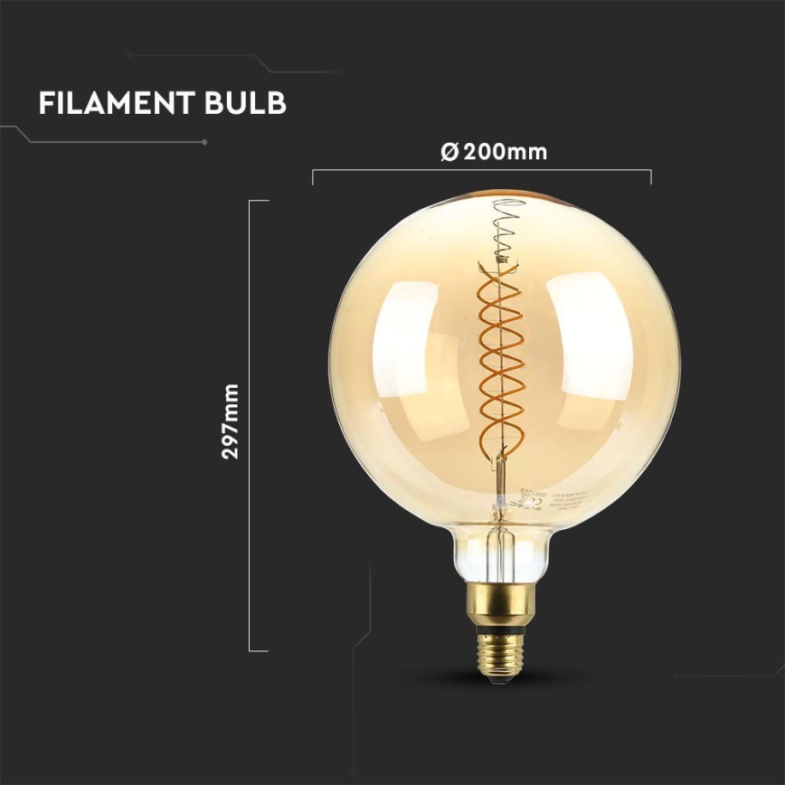 LED Hämardatav pirn FILAMENT G200 E27/8W/230V 1800K