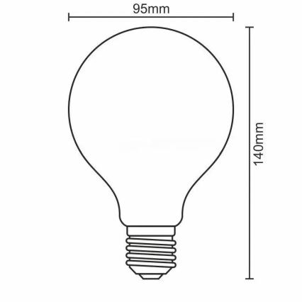 LED Hämardatav pirn FILAMENT G95 E27/11W/230V 3000K