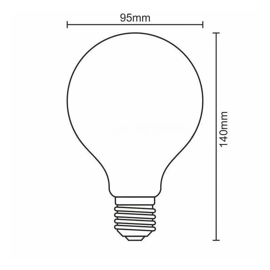 LED Hämardatav pirn FILAMENT G95 E27/11W/230V 3000K