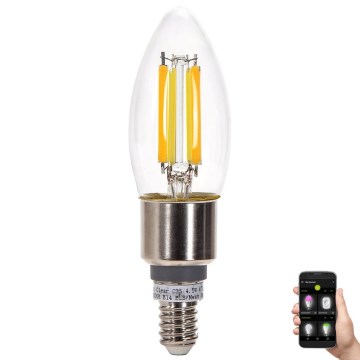 LED Hämardatav pirn FILAMENT MESH Nutikas C35 E14/4,5W/230V 2700-6500K - Aigostar